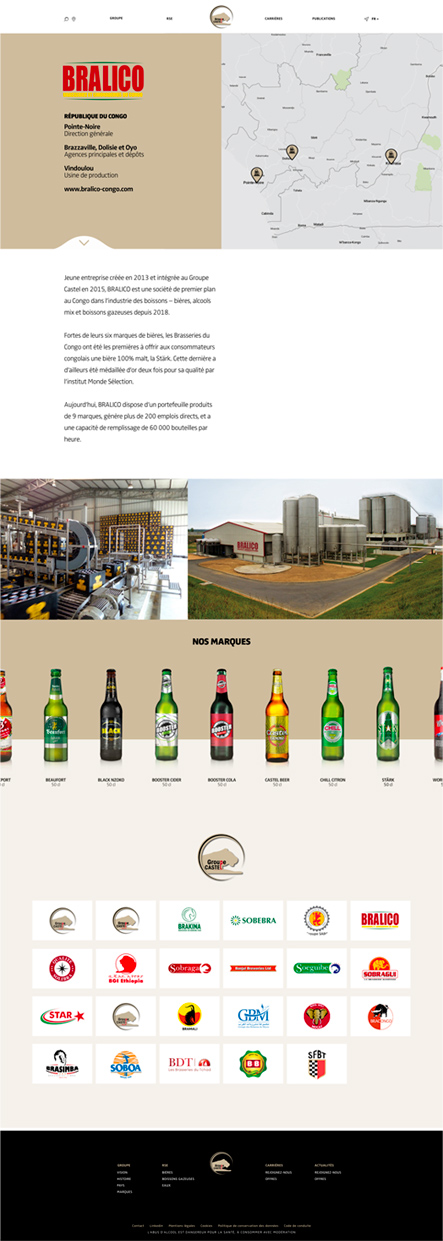 Page Bralico du site Castel Afrique