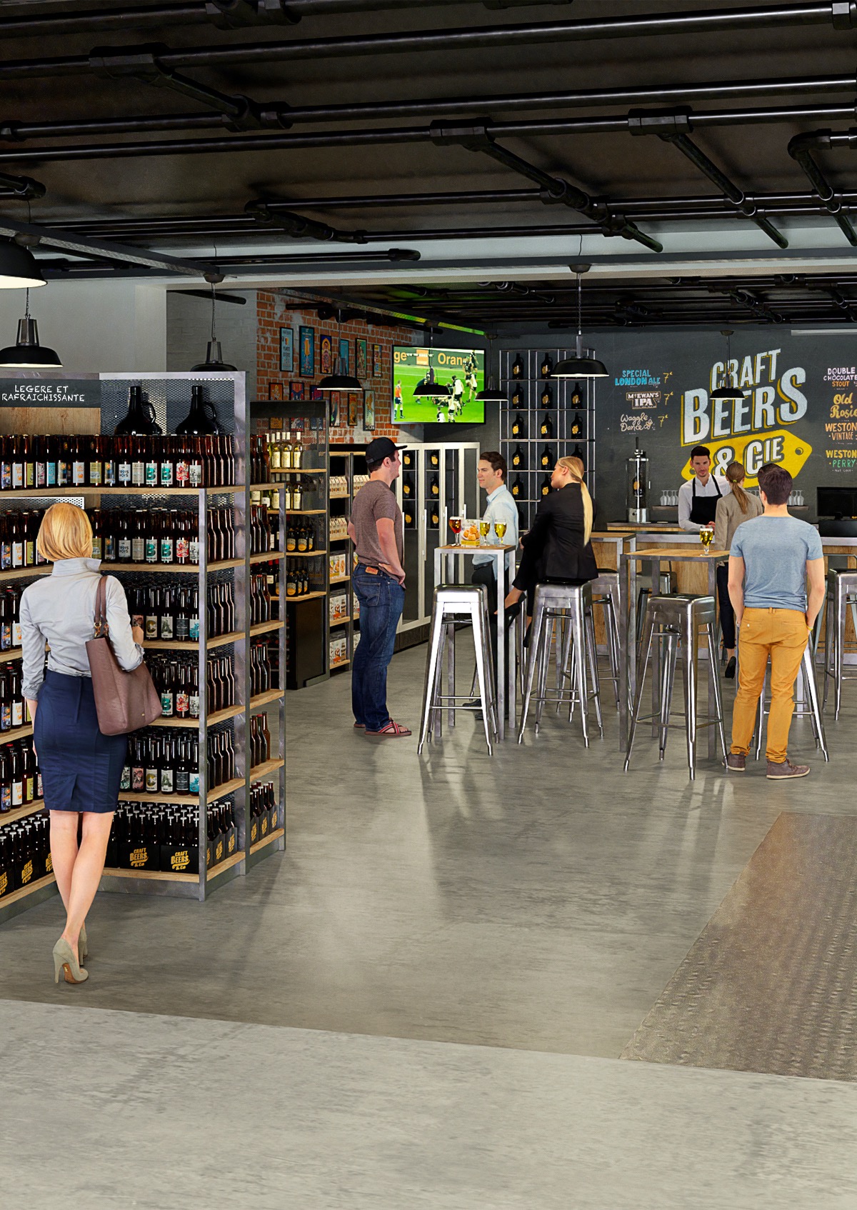 Intérieur du magasin Craft Beer & Cie