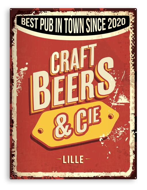 Affiche rétro Craft Beer & Cie