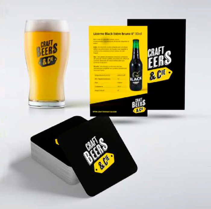 Supports imprimés et verre Craft Beer & Cie