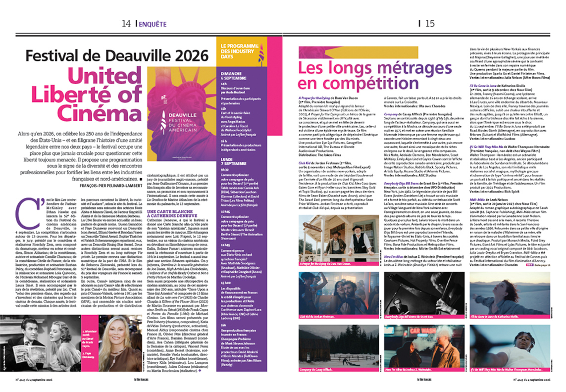 Double page Festival de Deauville