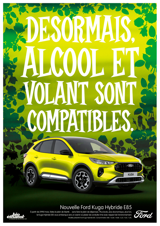 Campagne Ford Kuga — Désormais, alcool et volant sont compatibles