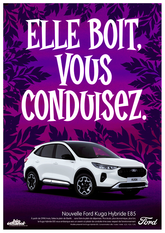 Campagne Ford Kuga — Elle boit, vous conduisez