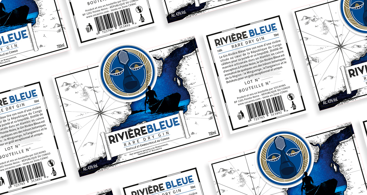 Rivière Bleue — déclinaisons des étiquettes