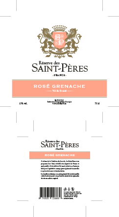 Étiquette Rosé Grenache