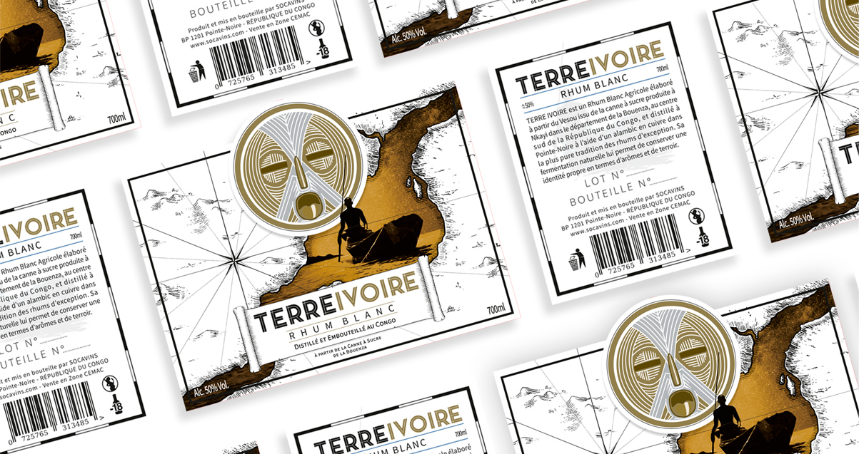 Terre Ivoire — déclinaisons des étiquettes